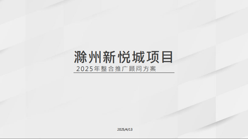 滁州新悦城项目年度整合推广方案